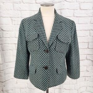 Vintage Y2K Tweed Blazer Work Professional Career Preppy Classic Worthington 12